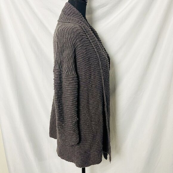 Prana Cardigan Woman's XS/S Wrap Open Knit Brown Organic Cotton Sweater Warm - Picture 6 of 9